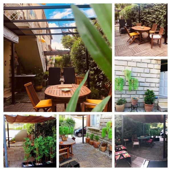 Votre séjour à Sanary DANS BAS DE VILLA avec 1 terrasse végétalisée et abritée exposition Est Sud Ouest à 400m du Centre ville en zone piétonne où tout peut se faire à pied, Забронировать Апартаменты/квартира Санари-сюр-Мер Bandol Wine Route