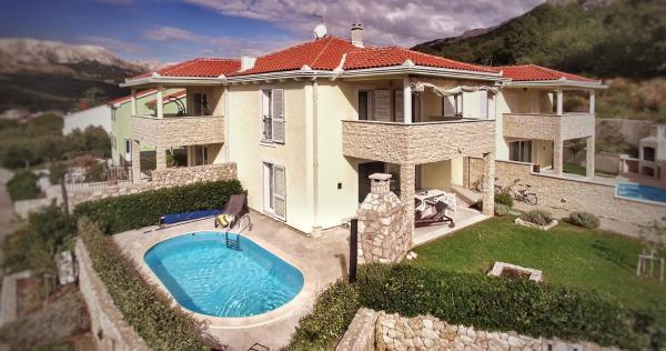 Ferienhaus mit Meerblick & Pool in Baška - Villa-Planina, Забронировать Дом для отпуска Юрандвор остров Крк