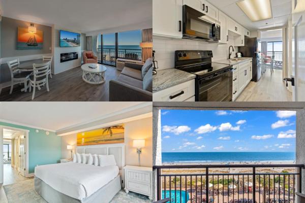 Immaculate Ocean Front Condo With Fireplace! 1BR King Suite - Sleeps 6! - Caribbean Resort 427, Забронировать Дом для отпуска Миртл-Бич Гранд-Странд