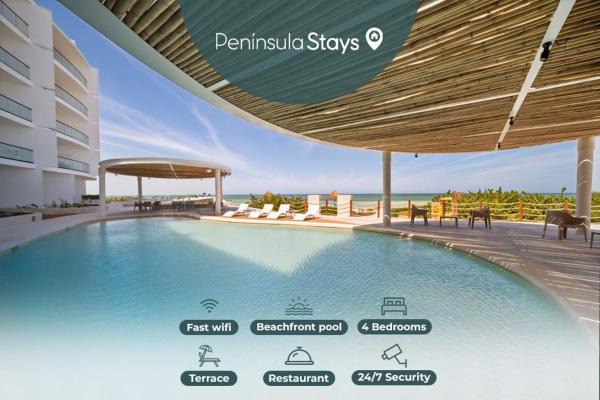 SIELA Oceanfront Luxury 4 BR Villa, Забронировать  Сан-Бруно Юкатан