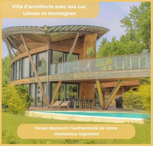 Villa vue Lac Léman et montagne Proche Genève, Забронировать  Кранв-Саль Рона-Альпы