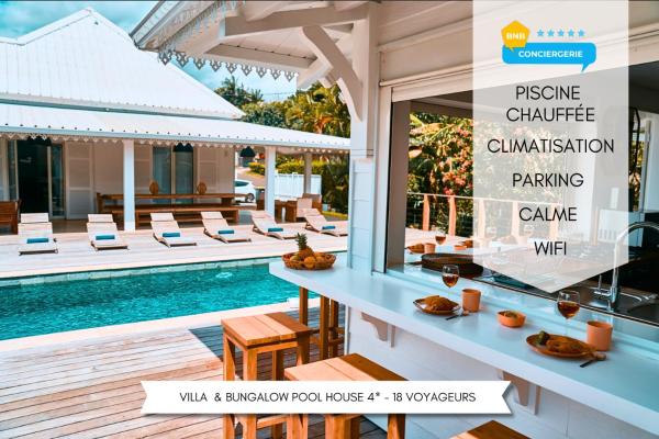Villa Jasmin & Bungalow Pool House 4 étoiles - 18 voyageurs, Забронировать  Ле-Тампон 