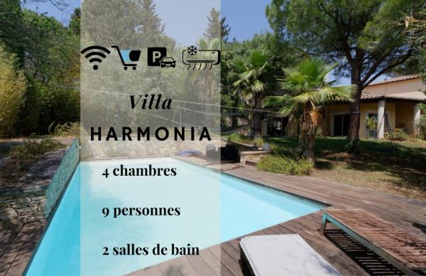 114- Villa Harmonia, 4Chambres, Piscine, Clim, Забронировать  Отели Ним с бассейном, рядом с Часовая башня Ним, Бассейн