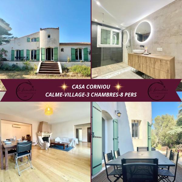 Casa Corniou - Calme, Village Provençal, 3 chambres, 2 SDB, 8 personnes, Забронировать  Корнийон-Конфу Étang de Berre