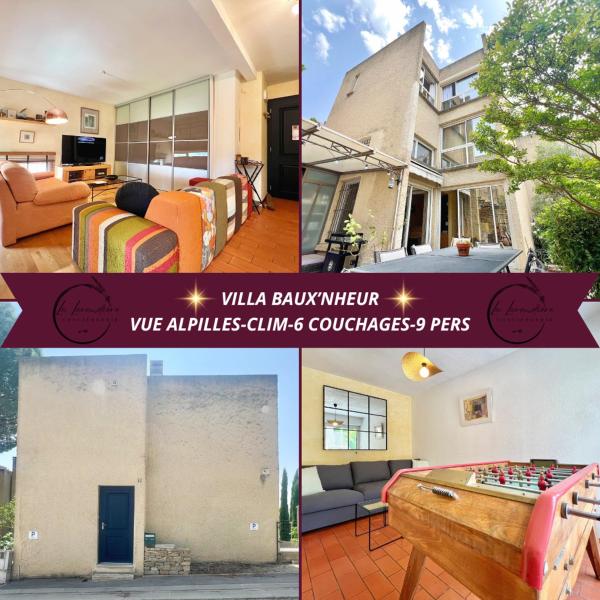 Villa Baux\Nheur, Vue Alpilles, Calme, CLIM, 9 personnes, Забронировать  Ле-Бо-де-Прованс Альпий, рядом с Eglise St-Vincent