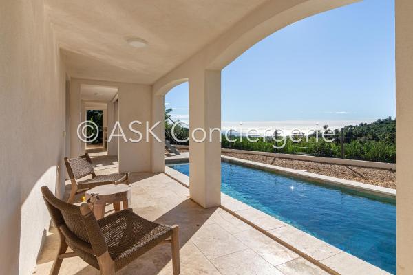 Villa G, avec piscine et vue sur mer - La croix valmer, Забронировать  Ла-Круа-Вальме Сен-Тропе залива