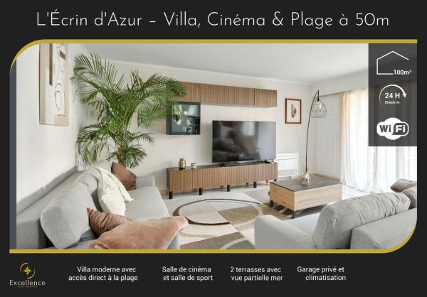 L\Écrin d\Azur - Villa, Cinéma & Plage à 50m, Забронировать  Канны Приморские Альпы
