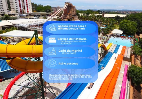 Spazzio Diroma com acesso ao Acqua Park todos os dias, Забронировать  Отели Калдас-Новас с парковкой, Парковка