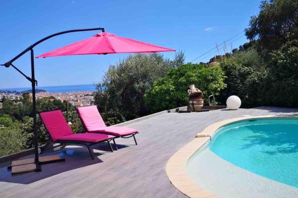 Villa avec piscine et vue magnifique sur Nice, Забронировать  Ницца Приморские Альпы