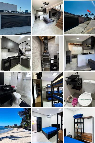 Sobrados Novos Litoral Norte Caraguatatuba, a 150m a pe da Praia das Palmeiras, Ar condicionado, WiFi gratis, Churrasqueira privativa, Pet friendly, Estacionamento, Забронировать  Карагуататуба штат Сан-Паулу