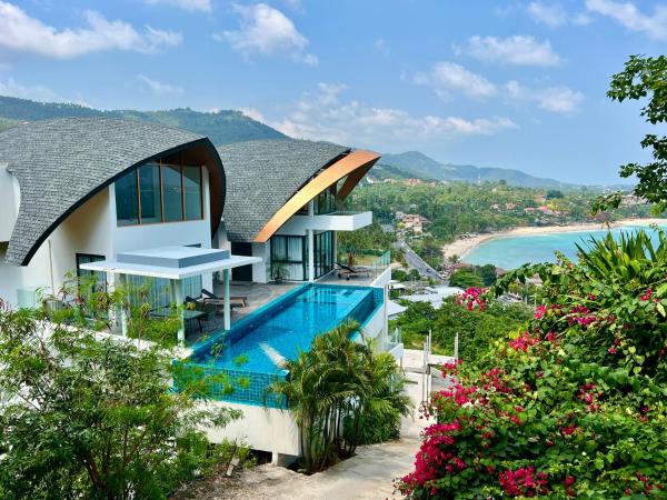 苏梅岛观景台海景别墅四卧Golden Coconut Villa7 ChawengNoi 4BR接送服务, Забронировать  Отели Сурат Тхани с парковкой, Парковка