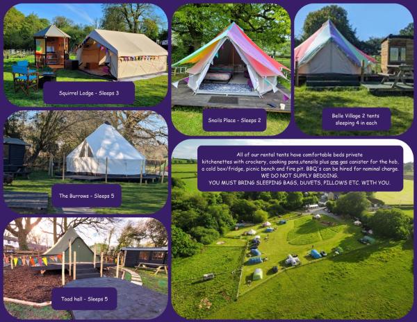 Unique Rental Tents on camping site All with private Kitchenettes & Comfy beds NO BEDDING SUPPLIED, Забронировать  Нарберт Пембрукшир