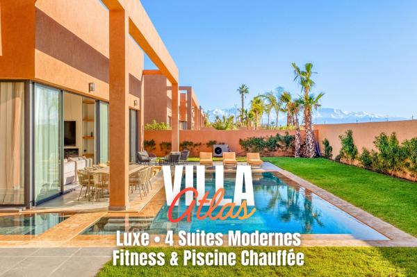 Villa Atlas - Luxe - 4 Suites Modernes - Fitness - Piscine Chauffée - Terrain de Padel - Vue Montagne, Забронировать  Отели Марракеша с бассейном, Бассейн