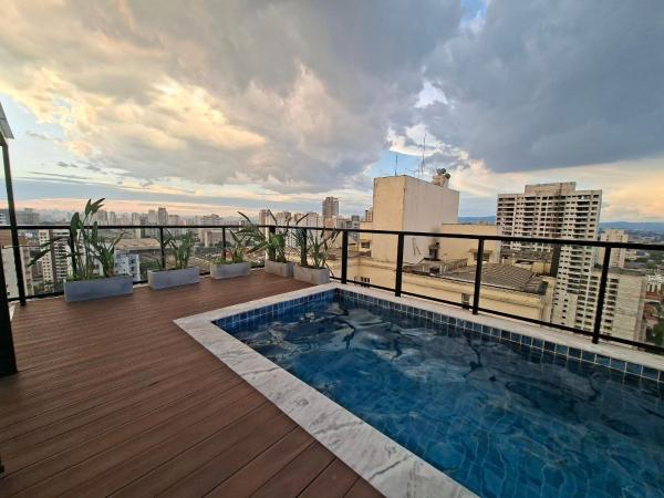 Estúdio com lazer completo no rooftop, PISCINA ao ar Livre, Забронировать  Бра Сан-Пауло, рядом с Татуапе
