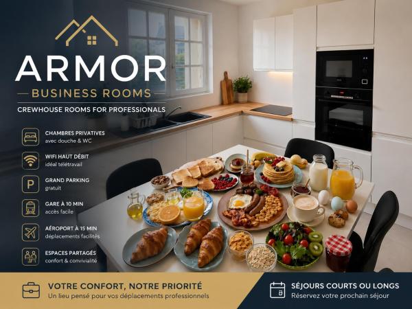 Armor Business Rooms - Private Room for Professionals, Забронировать  Отели Finistère с парковкой, Парковка