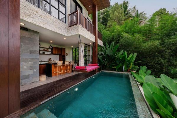 1BR Villa with Rice Field & Mountain Views Sidemen, Забронировать  Отели Сидемен с бассейном, Бассейн