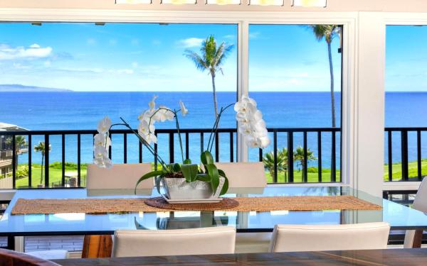 Kapalua Bay Villas Ocean View 3 BR Sleeps 8 Steps to Beach Complimentary Car with 6 Nights KBV ML-1993 by KBM, Забронировать  Капалуа Лахайна
