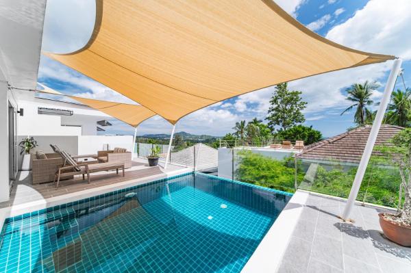 Victoria, 3BDR Pool Villa, Rooftop Sea View, Chaweng, Забронировать  Отели Южного Таиланда с парковкой, Парковка