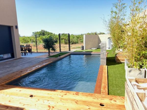 Villa 110 m2 entre vignoble et mer, Забронировать  Марсейан Étang de Thau